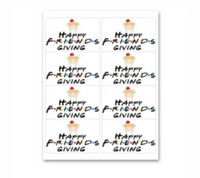 INSTANT DOWNLOAD Friends Themed Happy Friendsgiving Gift Tags 4x2.5