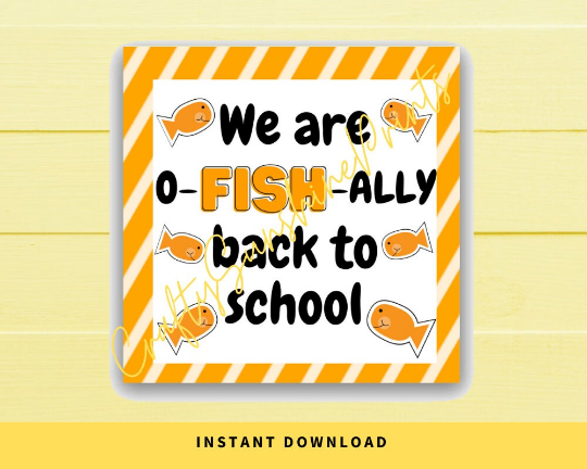 INSTANT DOWNLOAD We Are Ofishally Back To School Square Gift Tags 2.5x2.5