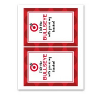INSTANT DOWNLOAD I Hit The Bullseye With You As My Teacher Gift Card Holder 5x7