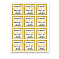 INSTANT DOWNLOAD We Won The Lotto Having You As Our Volunteer Square Gift Tags 2.5x2.5