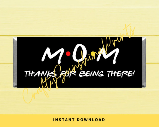INSTANT DOWNLOAD Friends Themed Mom Chocolate Bar Wrappers