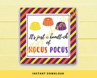INSTANT DOWNLOAD It's Just A Bundt-ch Of Hocus Pocus Square Gift Tags