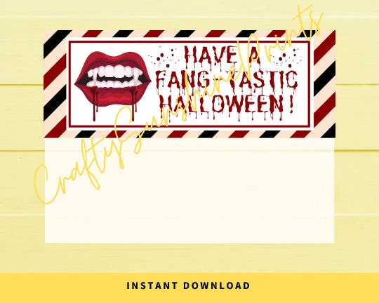 INSTANT DOWNLOAD Have A Fangtastic Halloween Favor Bag Toppers