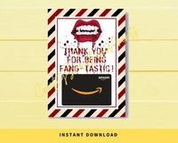 INSTANT DOWNLOAD Thank You For Being Fangtastic Halloween Gift Card Holder 5x7