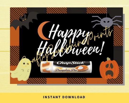 INSTANT DOWNLOAD Happy Halloween Lip Balm Tags