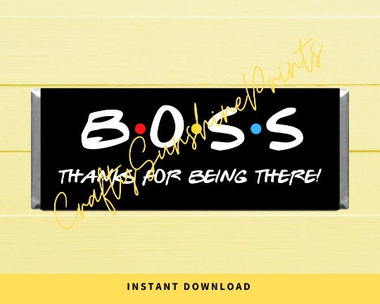 INSTANT DOWNLOAD Friends Themed Boss Chocolate Bar Wrappers