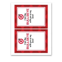 INSTANT DOWNLOAD I Hit The Bullseye With You As My Boss Gift Card Holder 5x7