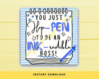 INSTANT DOWNLOAD You Just Happen To Be An Inkredible Boss Gift Tags 2.5x2.5