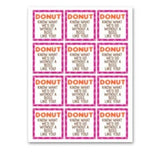INSTANT DOWNLOAD Donut Know What We'd Do Without A Boss Like You Gift Tags 2.5x2.5