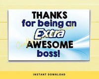 INSTANT DOWNLOAD Thanks For Being An Extra Awesome Boss Gift Tags 4x2.5