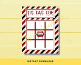 INSTANT DOWNLOAD Halloween Fangs Tic Tac Toe Game Cards