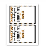 INSTANT DOWNLOAD Thank You For Being An Amazing Boss Gift Card Holder 5x7