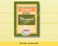 INSTANT DOWNLOAD Thank You For Being A Souper Boss Gift Card Holder 5x7
