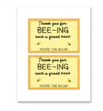 INSTANT DOWNLOAD Thank You For Bee-ing Such A Great Boss Lip Balm Tags 6x4