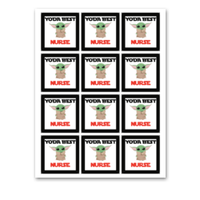 INSTANT DOWNLOAD Yoda Best Nurse Square Gift Tags 2.5x2.5