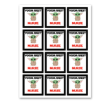 INSTANT DOWNLOAD Yoda Best Nurse Square Gift Tags 2.5x2.5