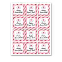 INSTANT DOWNLOAD Happy Nurses Week Square Gift Tags 2.5x2.5