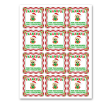 INSTANT DOWNLOAD Thankful For The Hands That Teach Me Christmas Square Gift Tags 2.5x2.5