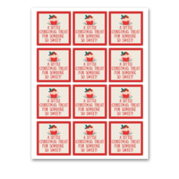 INSTANT DOWNLOAD A Little Christmas Treat For Someone So Sweet Square Gift Tags 2.5x2.5