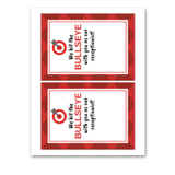 INSTANT DOWNLOAD We Hit The Bullseye With You As Our Receptionist Gift Card Holder 5x7