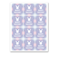 INSTANT DOWNLOAD Plaid Happy Easter Square Gift Tags 2.5x2.5