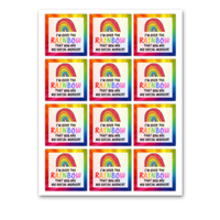 INSTANT DOWNLOAD I'm Over The Rainbow That You Are My Social Worker Square Gift Tags 2.5x2.5