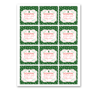 INSTANT DOWNLOAD Soapin' You Have A Great Holiday Season Square Gift Tags 2.5x2.5