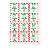INSTANT DOWNLOAD We Fish You A Merry Christmas Gift Tags 2.5x2.5