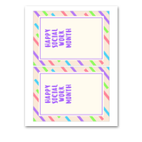 INSTANT DOWNLOAD Happy Social Work Month Gift Card Holder 5x7