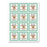 INSTANT DOWNLOAD Chip Chip Hooray It's Game Day Good Luck Football Square Gift Tags 2.5x2.5