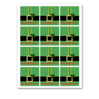 INSTANT DOWNLOAD Elf Belt Merry Christmas Square Gift Tags 2.5x2.5