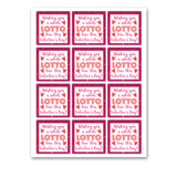 INSTANT DOWNLOAD Wishing You A Lotto Love This Valentine's Day Square Gift Tags 2.5x2.5