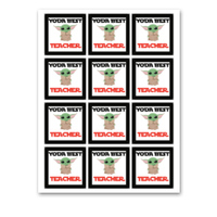 INSTANT DOWNLOAD Yoda Best Teacher Square Gift Tags 2.5x2.5