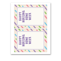 INSTANT DOWNLOAD Happy Nursing Home Week Gift Card Holder 5x7