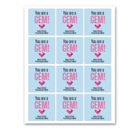 INSTANT DOWNLOAD You Are A Gem Happy Activity Professionals Week Square Gift Tags 2.5x2.5