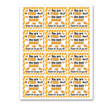 INSTANT DOWNLOAD You Are O-Fish-Ally The Best Boss Square Gift Tags 2.5x2.5
