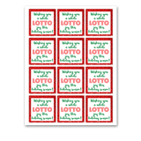 INSTANT DOWNLOAD Wishing You A Lotto Joy This Holiday Season Gift Tags 2.5x2.5