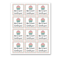 INSTANT DOWNLOAD Here's A Sweet Treat For You Square Gift Tags 2.5x2.5
