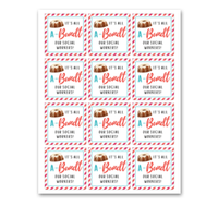 INSTANT DOWNLOAD It's All A-Bundt Our Social Workers Square Gift Tags 2.5x2.5