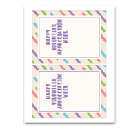 INSTANT DOWNLOAD Happy Volunteer Appreciation Week Gift Card Holder 5x7