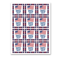 INSTANT DOWNLOAD Happy 4th Of July Square Gift Tags 2.5x2.5