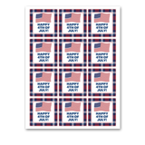 INSTANT DOWNLOAD Happy 4th Of July Square Gift Tags 2.5x2.5