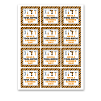 INSTANT DOWNLOAD Have A Tool-riffic Father's Day Square Gift Tags 2.5x2.5