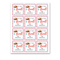 INSTANT DOWNLOAD It's All A-Bundt Our Employees Square Gift Tags 2.5x2.5