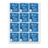 INSTANT DOWNLOAD Thank You Snow Much Square Gift Tags 2.5x2.5