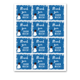 INSTANT DOWNLOAD Thank You Snow Much Square Gift Tags 2.5x2.5