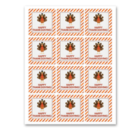 INSTANT DOWNLOAD Happy Thanksgiving Square Gift Tags 2.5x2.5