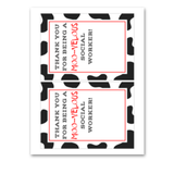 INSTANT DOWNLOAD Thank You For Being A Moo-Velous Social Worker Gift Card Holder 5x7